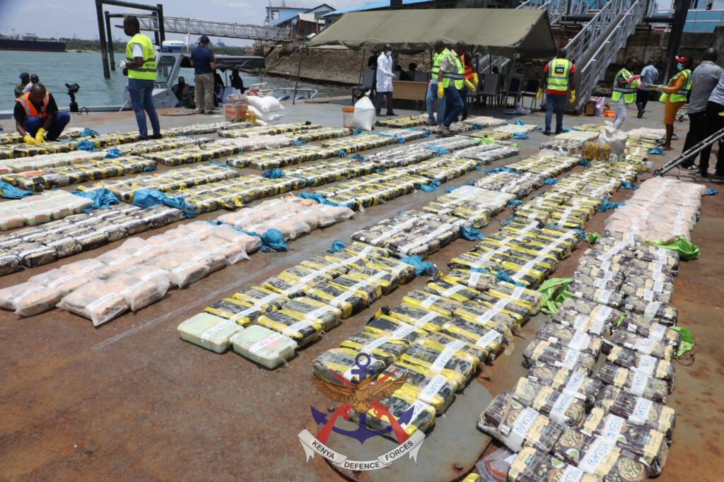 Kenya Navy Seizes Sh8.2 Billion Worth of Methamphetamine in High-Seas Interception