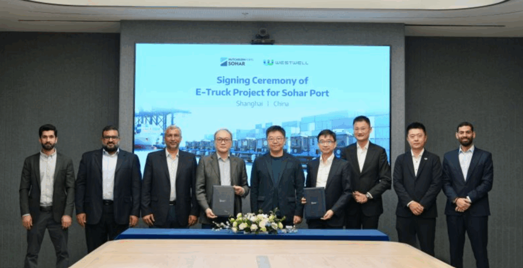 Hutchison Ports Sohar Deploys Electric Container Trucks in Partnership with China’s Westwell